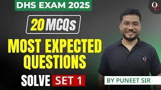 DHS EXAM 2025| MCQs | BY PUNEET SIR | Only Competition