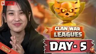 Clash of Clans LIVE 🔴 CWL Day 5 | Intense War Attacks & 3-Star Push | With AlyyOn