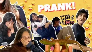 Lizard PRANK on my friends🦎😂 | she started crying | they hate me now