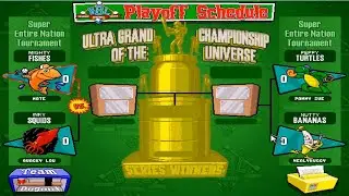 Backyard Baseball (PC) Gameplay - (Super Tournament Semi Finals Game #1: Fishes @ Squids)