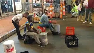 Bucket Drummers on Bourbon Street, New Orleans