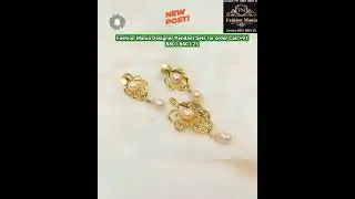 Designer Pearl Pendant Set (Pink) Gold Plated with Earrings Sets
