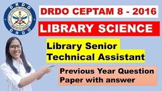 DRDO CEPTAM Librarian Previous Year Question Paper | DRDO CEPTAM 10 2022 | DRDO Library science 2022