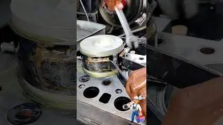engine head piston fitting installation #shorts #engine #mechanic #mechanical #short #viralshorts