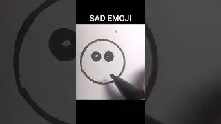 drawing sad emoji simple #howtodraw #drawing #simpledrawing #emoji