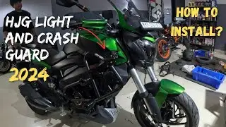 Dominar 400 HJG light And Crash Guard Installation For Upcoming Long Ride😍 Roving Mohit