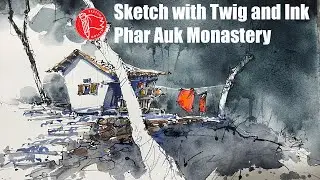 Pha Auk Monastery | Twig And Ink | Urban Sketch | ATH Sketch Nation