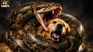 Massive Snake Attacks Dogs and Cats on a Farm | Wildlife Encounter #animals