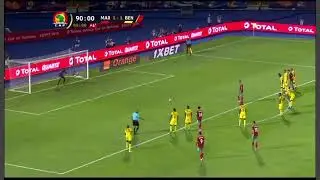 BENIN VS MARRUECOS Penalty errado de Hakim Ziyech 05-07-2019 COPA FRICA DE NACIONES