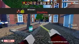 Golden knife in Competitive   Arsenal Roblox