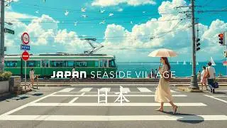 4K Japan Seaside Village Walk - Kamakura Enoden Train Line Kanagawa Suburbs Walking Tour | HDR 60fps