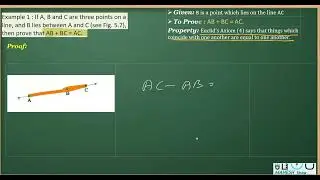 If A, B and C are three points on a line, and B lies between A and C see Fig  5 7, then prove that A