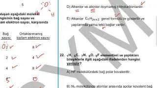 2015 YGS Kimya Soru ve Çözümleri 1