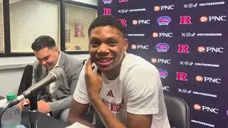 Rutgers star Ace Bailey talks about dominant performance over Merrimack