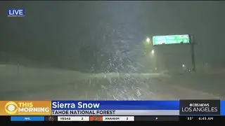 Storm dumps snow over Sierra Nevada in Northern California