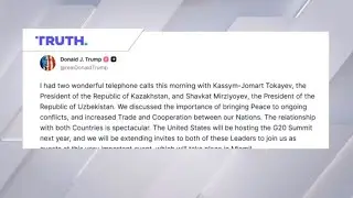 Trump invited Tokayev to the G20 summit