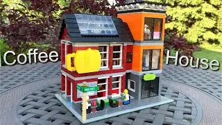 My First EVER Modular Building! // LEGO Coffee Shop MOC