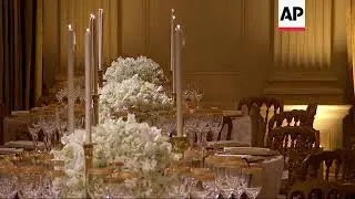 Raw: Tables Set For White House State Dinner