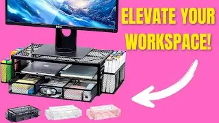 2 Tier Monitor Stand Desk Organizer Review &ndash; Ultimate Metal Riser with Drawer & Pen Holders!