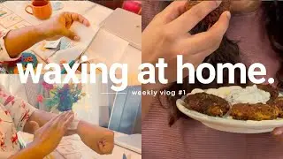 Productive self care day at home | waxing routine, pamper time & crispy falafel cooking vlog #vlog 1