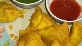 New recipe chicken samosa with sauce green chutney