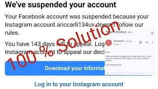 FIX YOUR FACEBOOK ACCOUNT WAS SUSPENDED