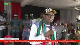 2023 ELECTIONS: Fmr Attorney General Henry Idahagbon Integrity Group Don Endorse Pius Alile For HoR