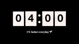 4 Minute Focus Timer ⏱️ [No Music- Alert sound at 0:00] | Boost Productivity & Concentration NOW!