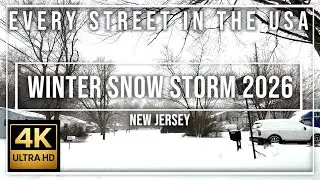 Winter Snow and Ice Storm 2026 Vineland New Jersey 4K Ultra HD Relaxing Music