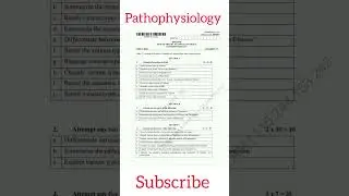 Pathophysiology Previous year question papers #viral #shorts #aktuexam #pharmacypathshala