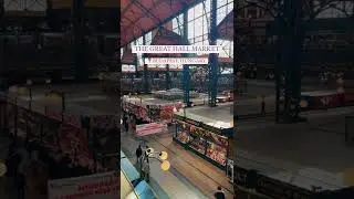 Experience the sights and sounds of the bustling Great Market Hall in Budapest! #budapest #europe