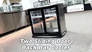Commercial 2 sliding door mini beer cooler