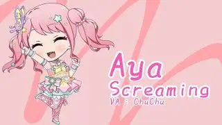 Maruyama Aya from hitgame BanG Dream ! screaming