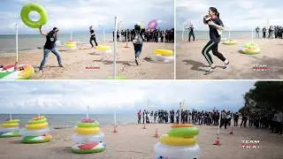 The tower ring game for team building activity Corporate event in Thailand
