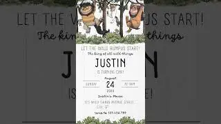 Where The Wild Things Are Birthday Invitation &ndash; Editable Animated Canva Template, order: lacansa.com
