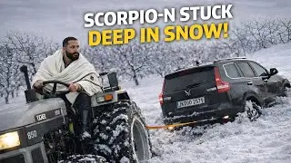 Mahindra Scorpio N Snow Recovery by Eicher 650 !! 26 january video 