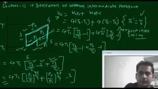LECTURE 11 DERIVATION OF OPTIMUM INTERMIDEATE PRESSURE IN INTER-COOLING