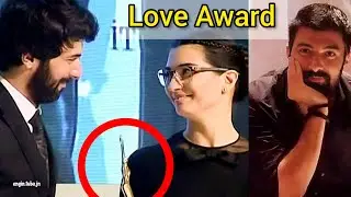 Turkish drama film industry giving love award to Tuba buyukustun and Engin Akyurek 