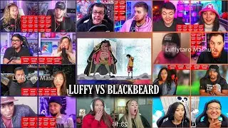 Luffy VS Blackbeard Reaction Mashup | One Piece Episode 446-447