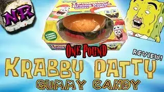 GIANT CANDY PATTY!- One Pound Krabby Patty Gummy Candy Review!- nerdroll