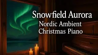 雪の原野とオーロラのピアノBGM ❄️ Nordic Ambient Christmas Piano