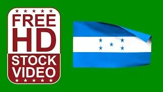 Free Stock Videos &ndash; Honduras flag waving on green screen 3D animation