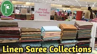 Pothys Oppanakara Street Coimbatore ன் Variety Linen Saree Collections ✨ Online Available 🌹