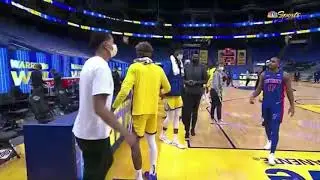 WHY IS RODNEY MCGRUDER IN WARRIORS BENCH TALKING TO JUAN T ANDERSON.
