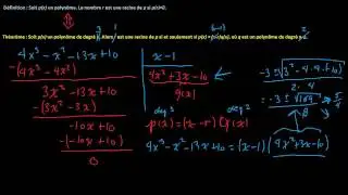 Factorisation (division polynomiale) - Polynômes degré n