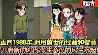 沙雕動畫【上一世縱橫商海多年，卻在一場精心策劃的陰謀中喪生。重回1988年，決定用前世的經驗和智慧開啟一個新的時代！做生意混的風生水起！】#乖仔动画