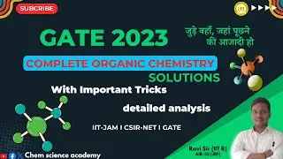 GATE 2023 Chemistry Paper Solutions | Chapter-wise & Topic-wise PYQ Solved with Shortcuts #gate2023