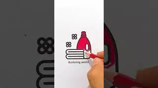 coloring page Shampoo and bath towel#shorts #coloring #art #drawing #viral