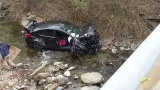 Incidente Valcolla auto vola nel fiume