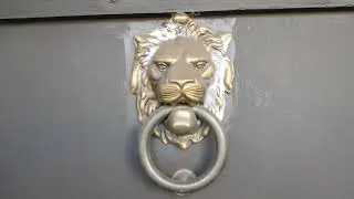 Lion Lions Door Knockers Los Angeles California USA January 23, 2025